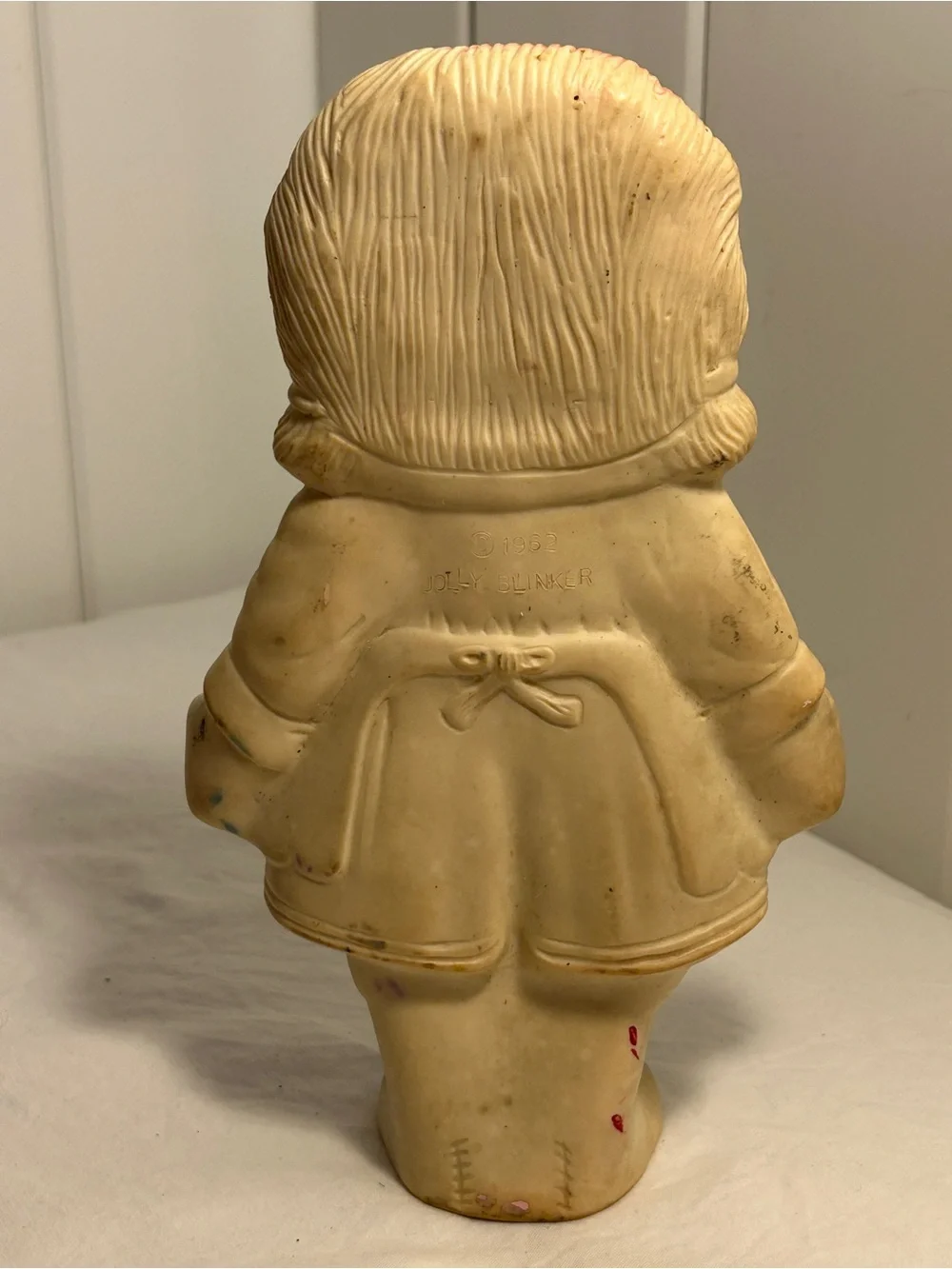 Vintage 1962 Jolly Blinker Raggedy Ann Rubber Squeak Toy Doll 60s retro